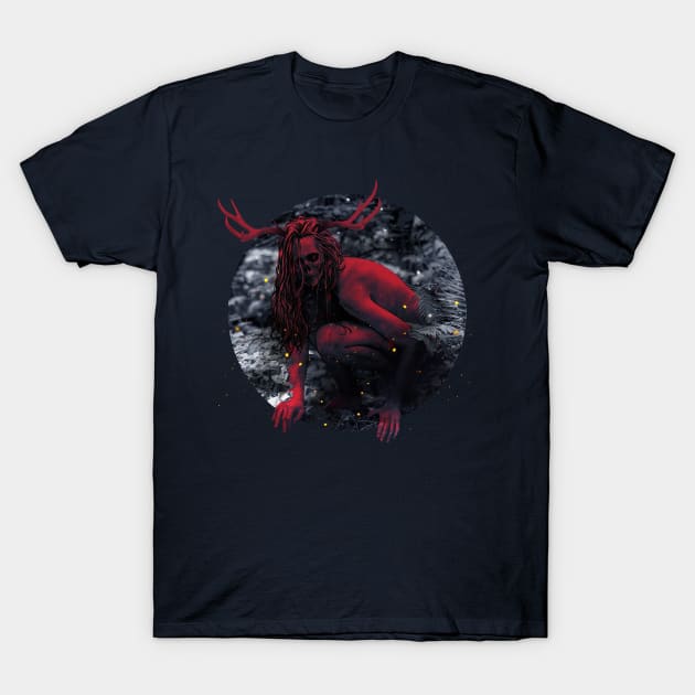 Red Wendigo T-Shirt by tenebrae